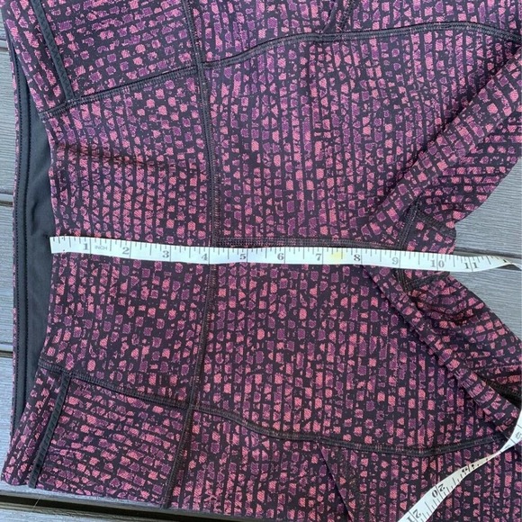 Lululemon Womens Activewear Leggings Pants Black Purple Geometric Pockets 6 - Picture 9 of 10